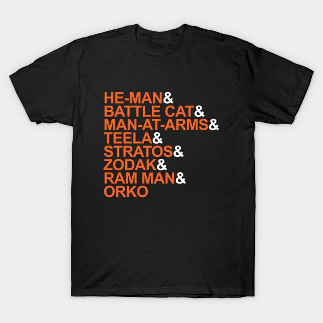 He Man And The Masters Of Universe Names T-Shirt by Rebus28